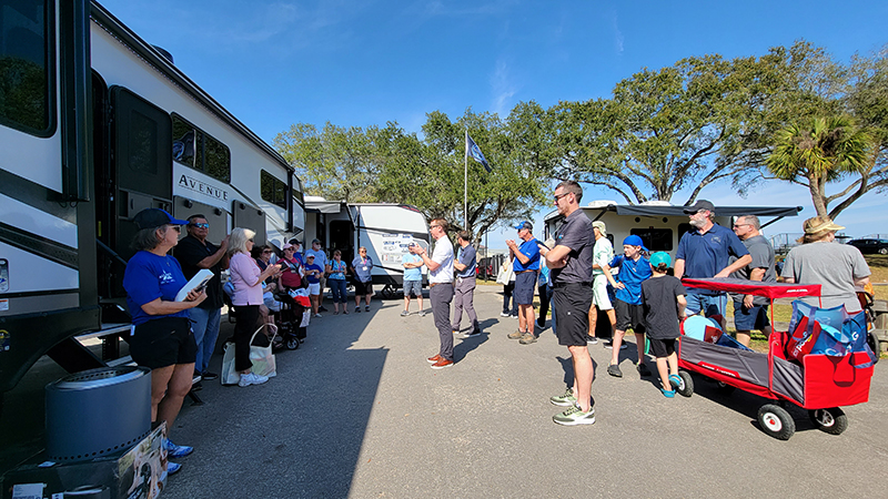 Coley and Ryan talking with allies